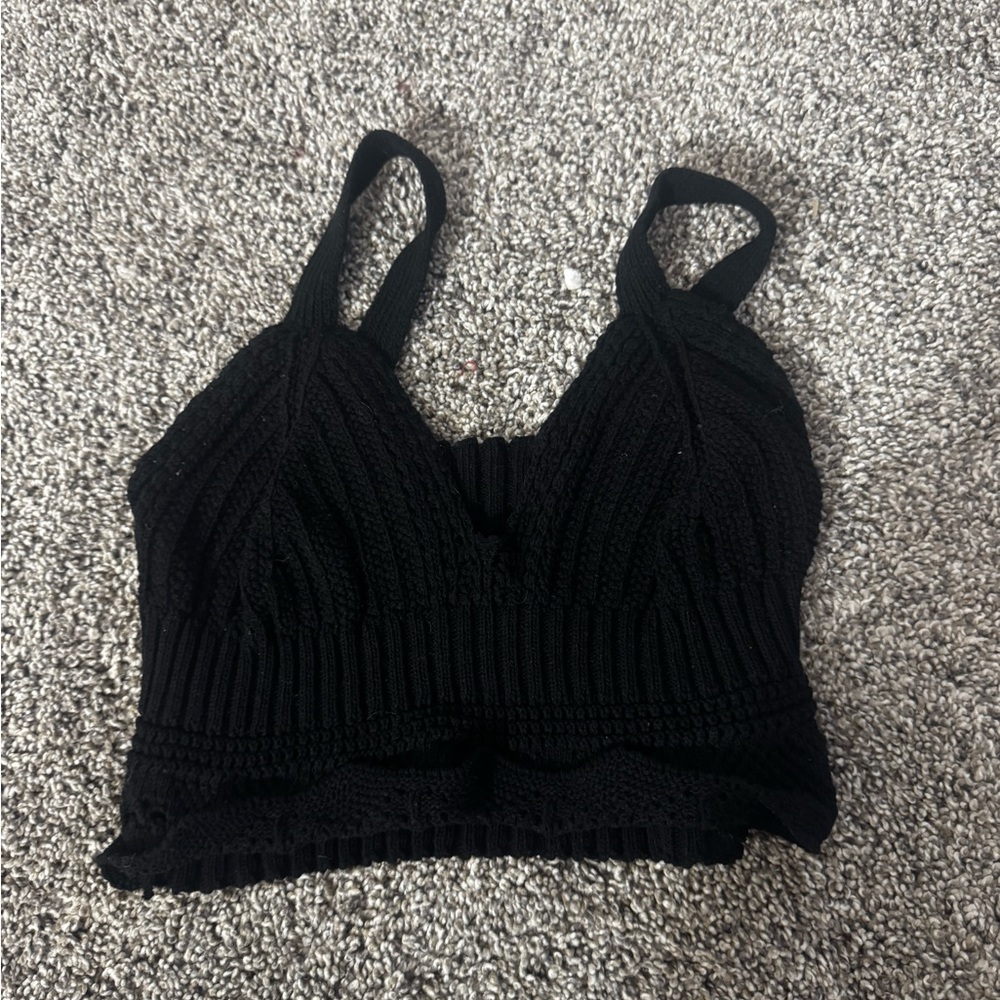 Black Knit Bralette